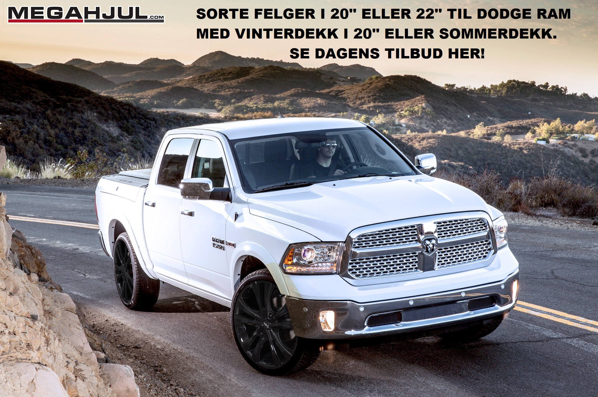 Dodge Ram 1500 med sorte felger